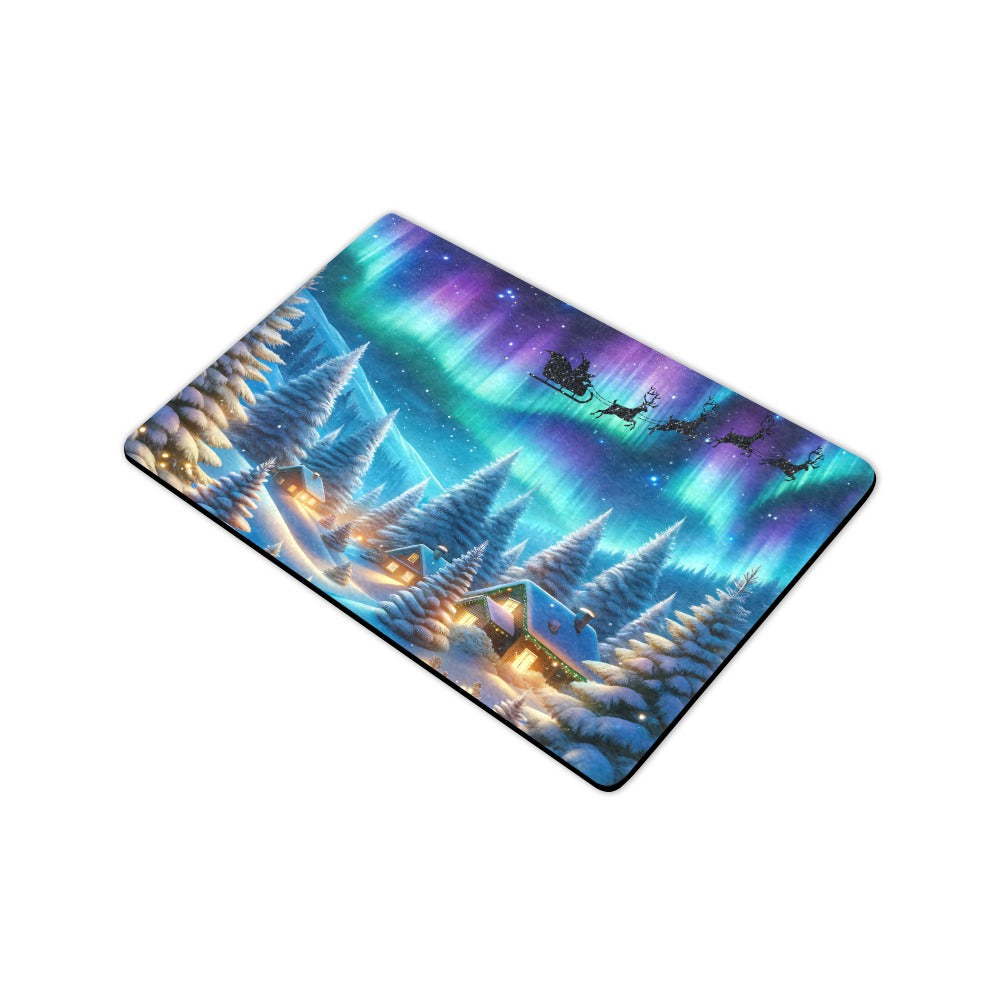 Christmas Time Winter Scene Doormat 23.6"x15.7"  Made In QUEEN