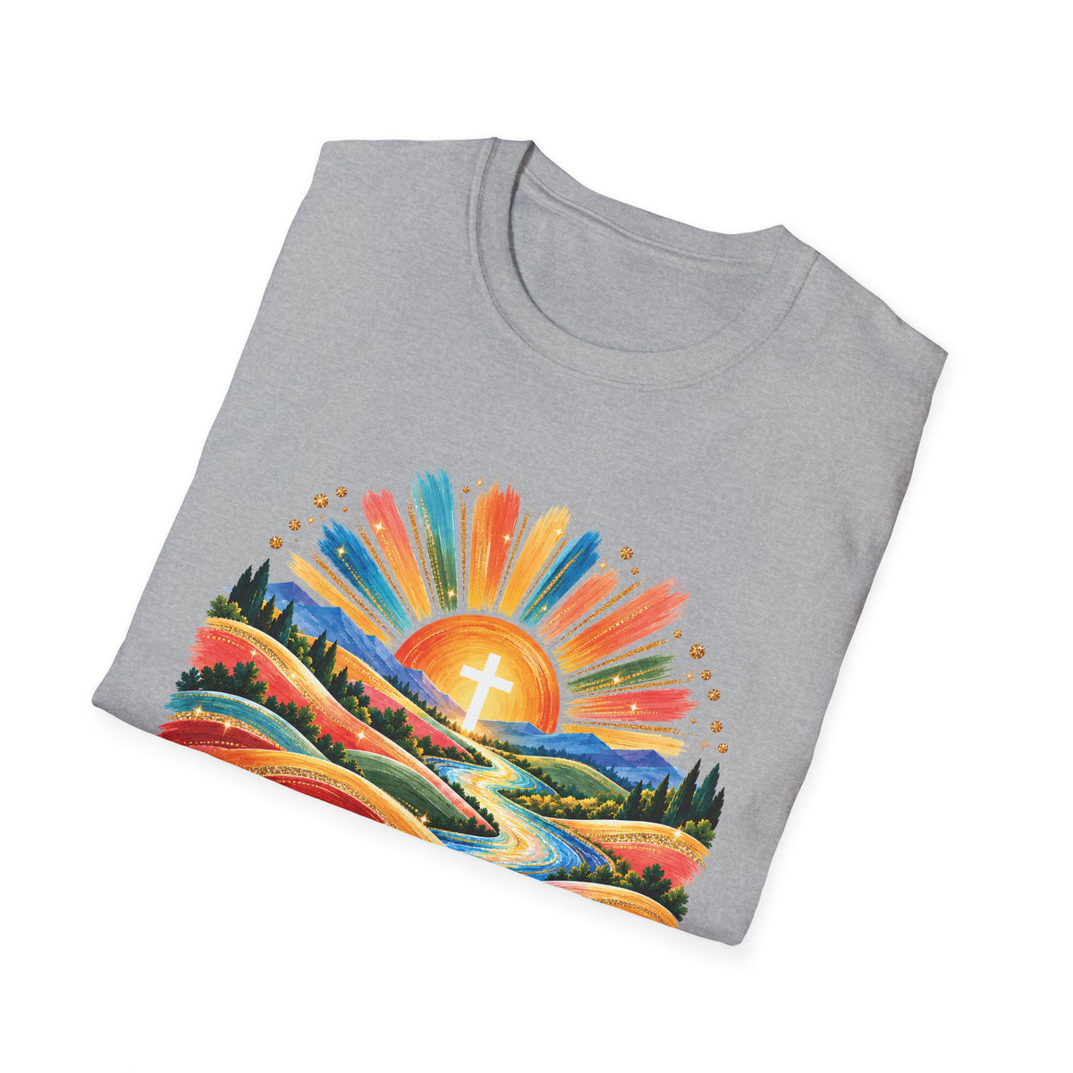Walking On Sunshine with Lords Glory - with Lori Faith and Hope Christian Sunrise T-Shirt