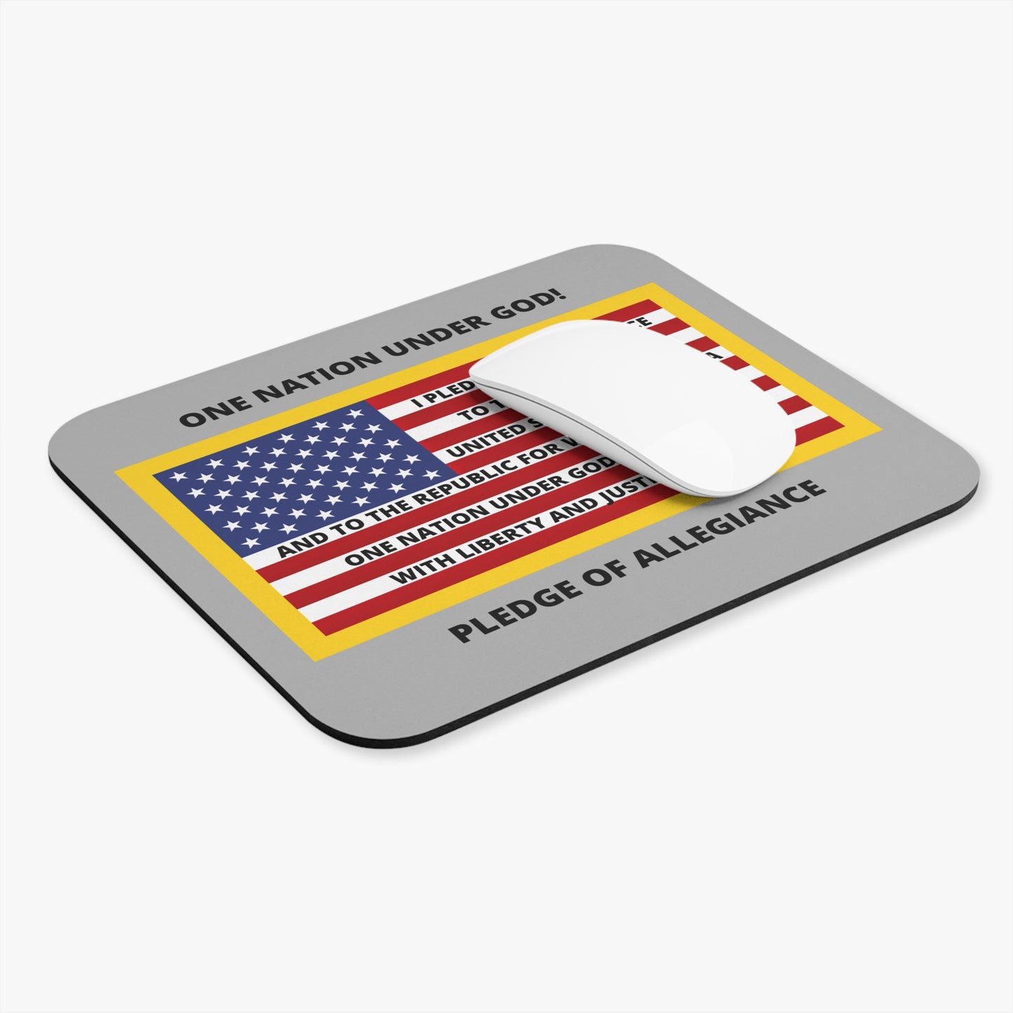 Pledge of Allegiance One Nation Under GOD! Mouse Pad (Rectangle)