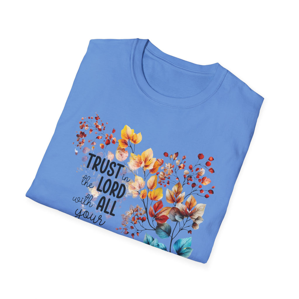 Trust the Lord with All Your Heart T-Shirt | Floral Scripture Design