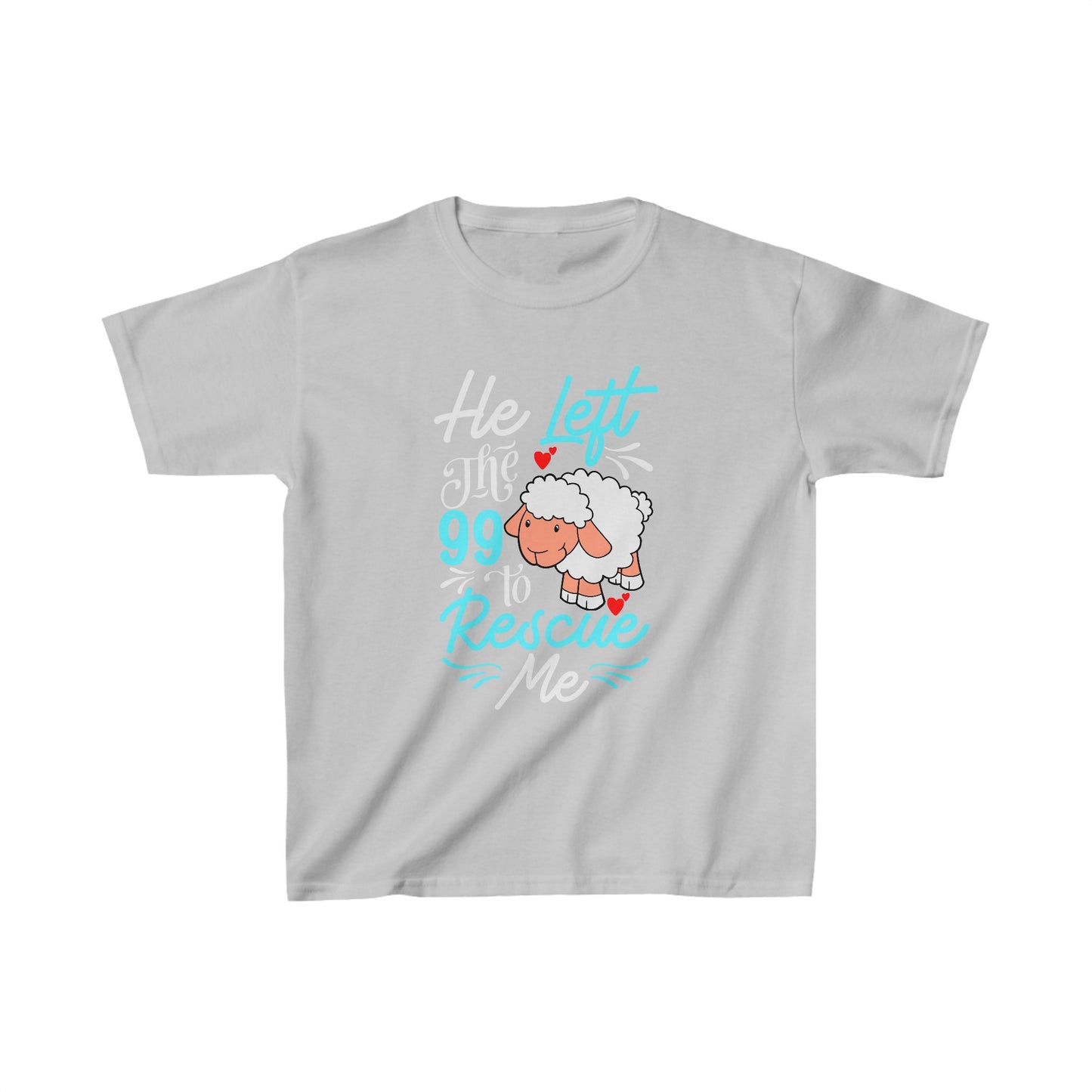 He Left the 99 to Rescue Me Matthew 18: 12 - Kids Heavy Cotton Tee