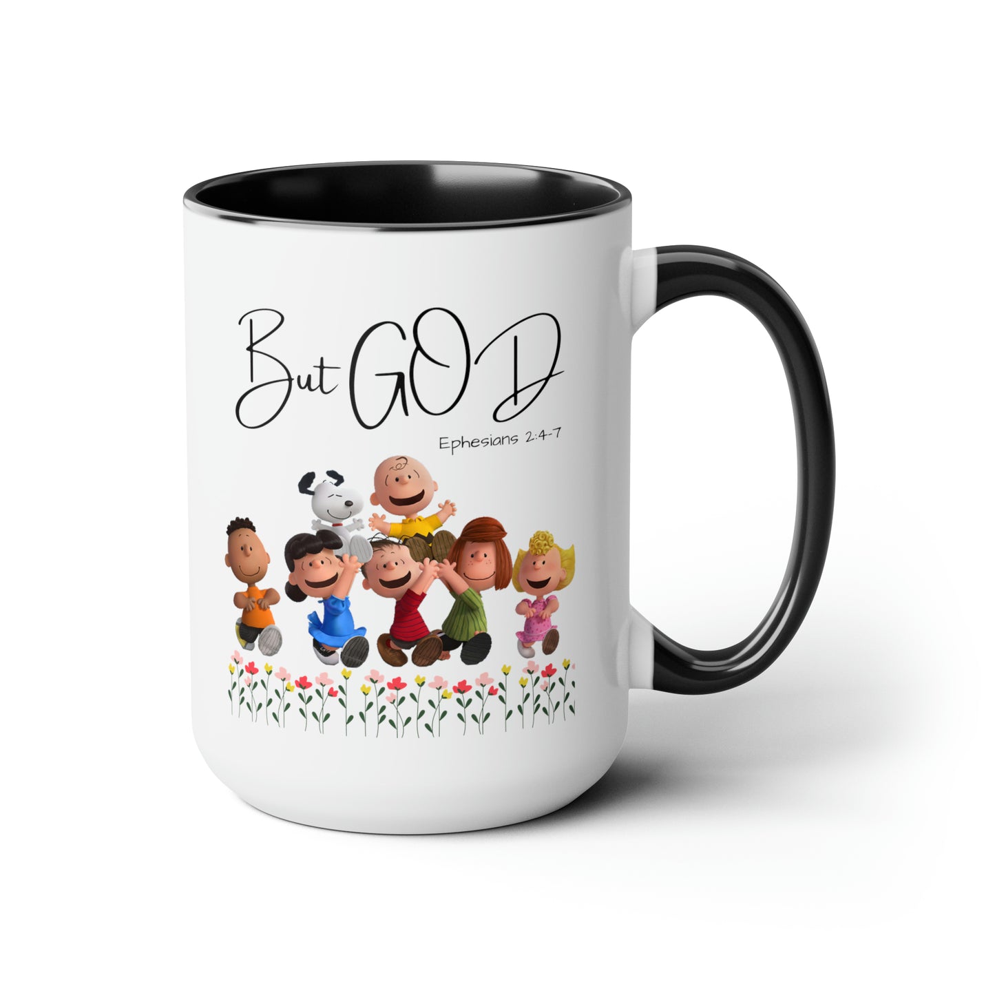 But GOD - Two-Tone Coffee Mugs, 15oz