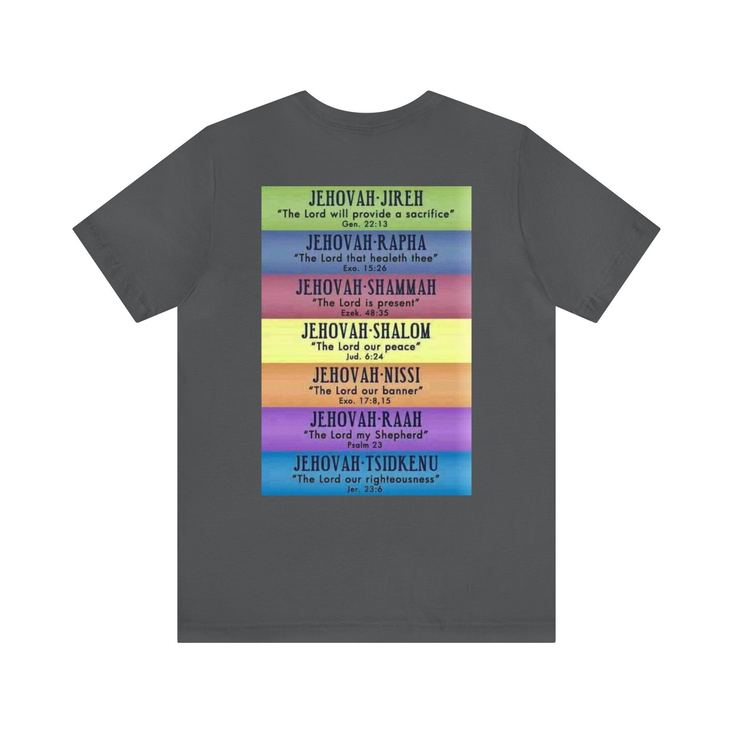 JEHOVAH's  names - Many Colors Unisex Jersey Short Sleeve Tee