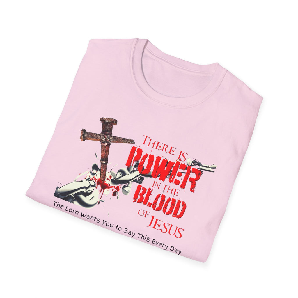 Jesus Blood Cross T-Shirt — "There Is Power In The Blood of Jesus" Christian Tee