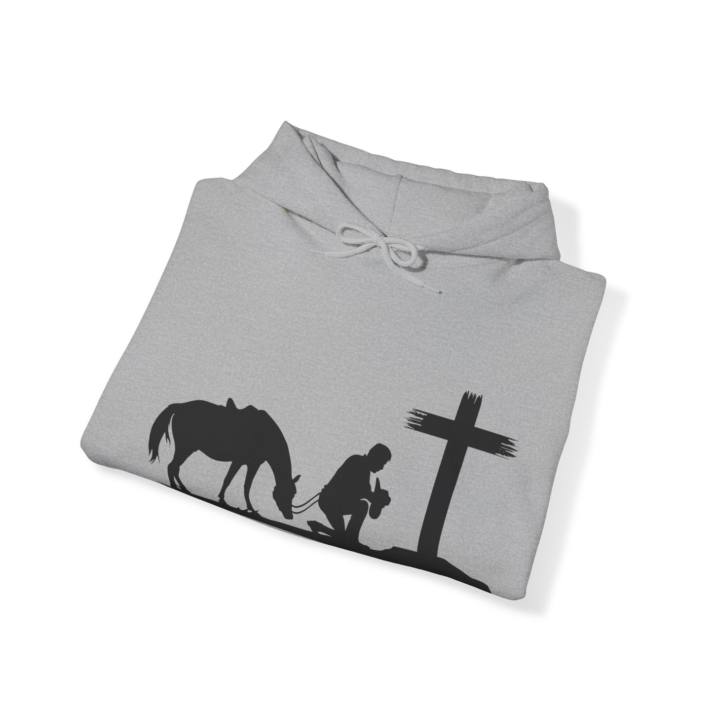 Prayer - when life gets to hard to stand - Kneel - Unisex Heavy Blend Hooded Sweatshirt