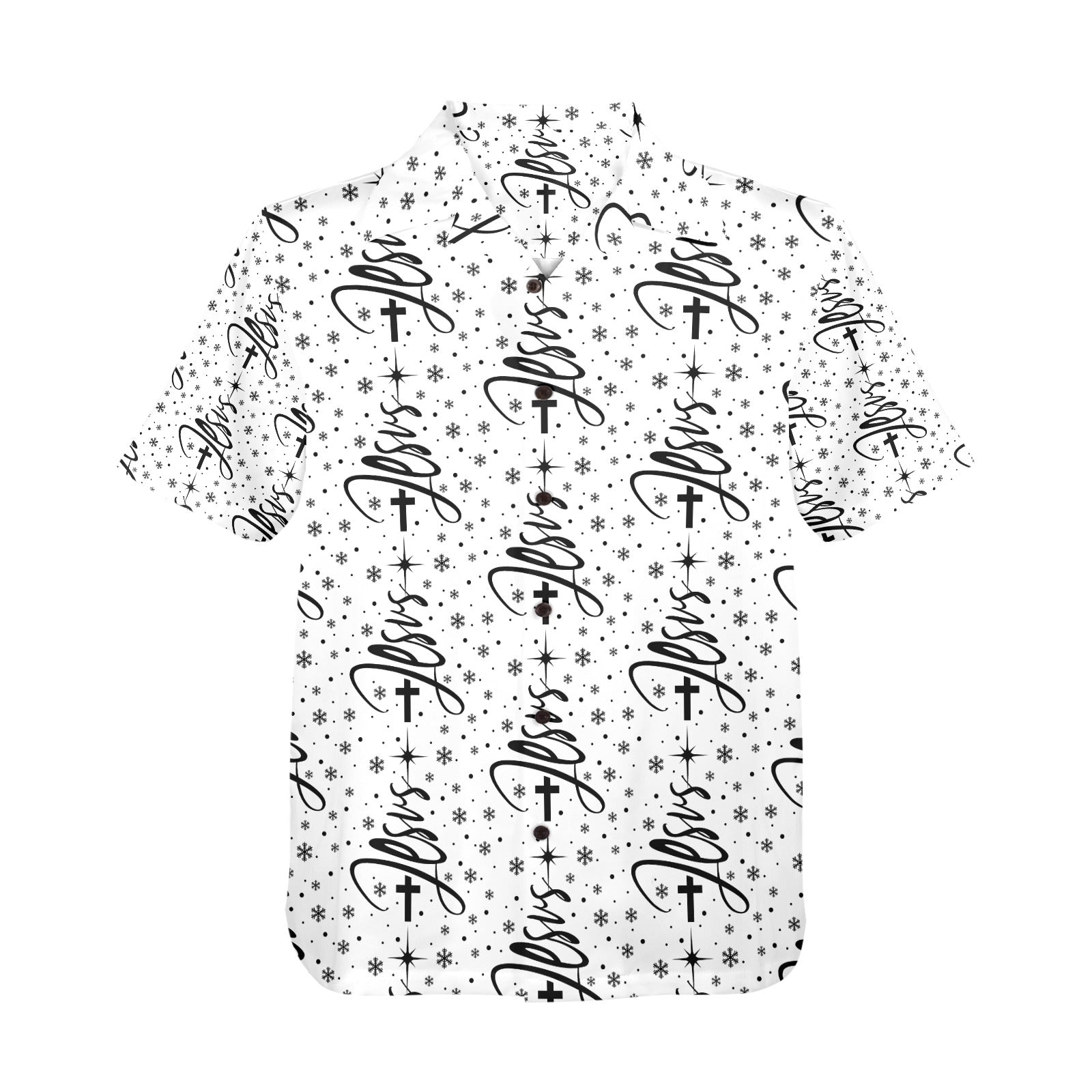 Men's All Over Print Jesus Christmas Dress Shirt Made In USA