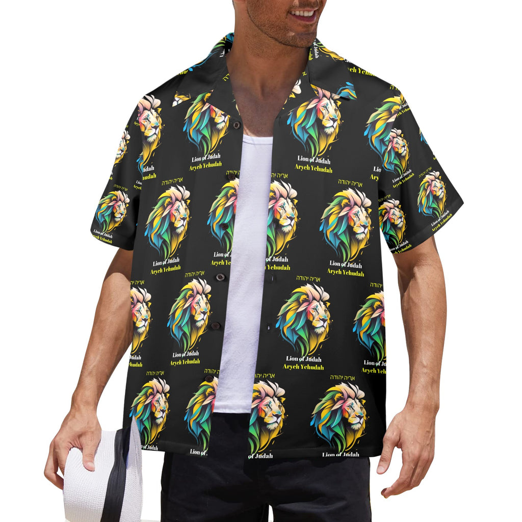 LION of Judah Men's All Over Print Shirt Made In USA Ships to USA Only