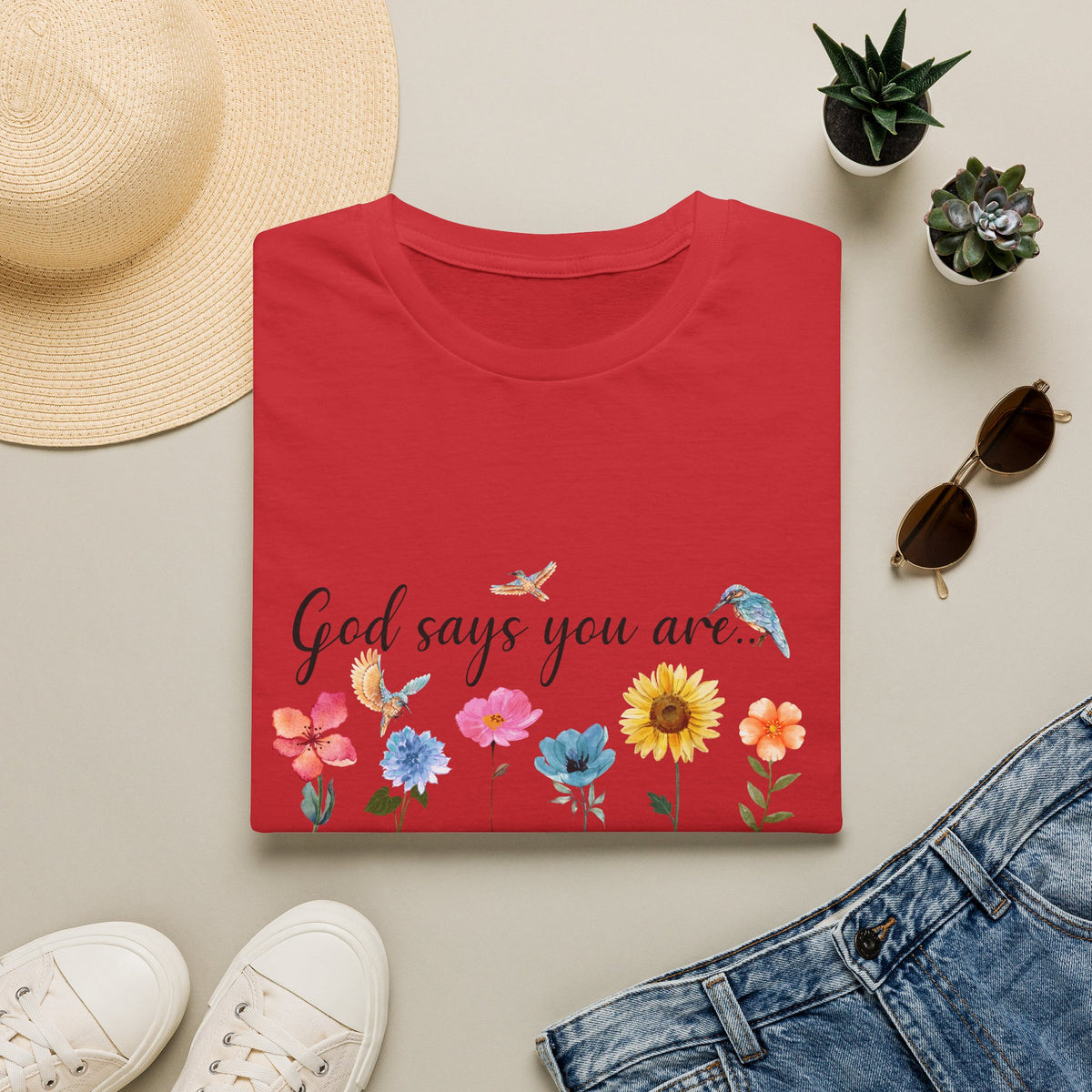 God Says You Are Loved Wildflower T-Shirt