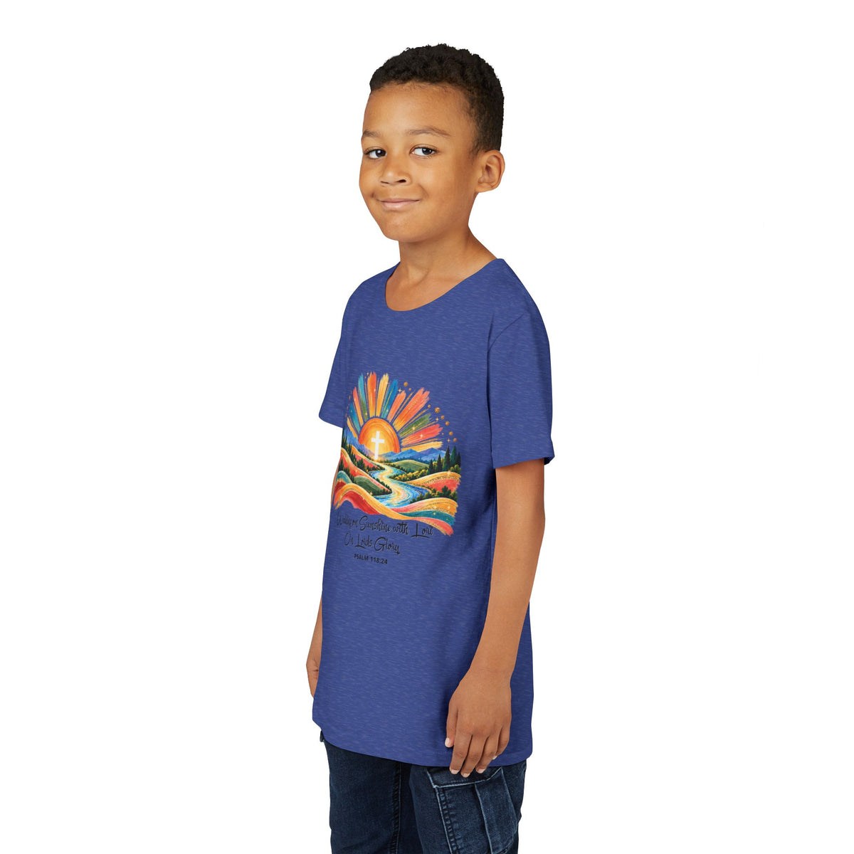 Youth Short Sleeve Tee – Walking On Sunshine with Lords Glory Design