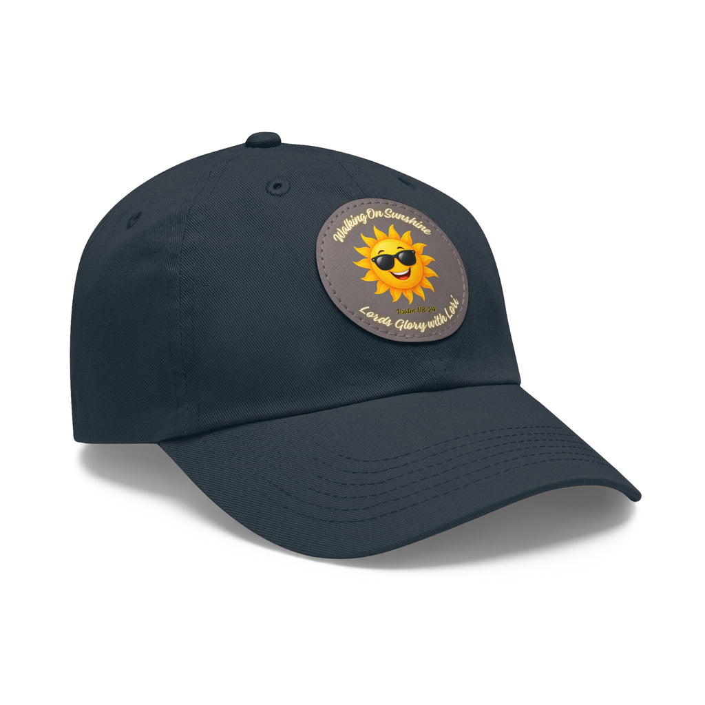 Sunshine Smiles Dad Hat — Round Leather Patch ‘Always Brighter’