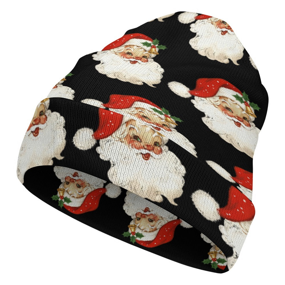 Santa Claus Christmas Full printed knitted hat