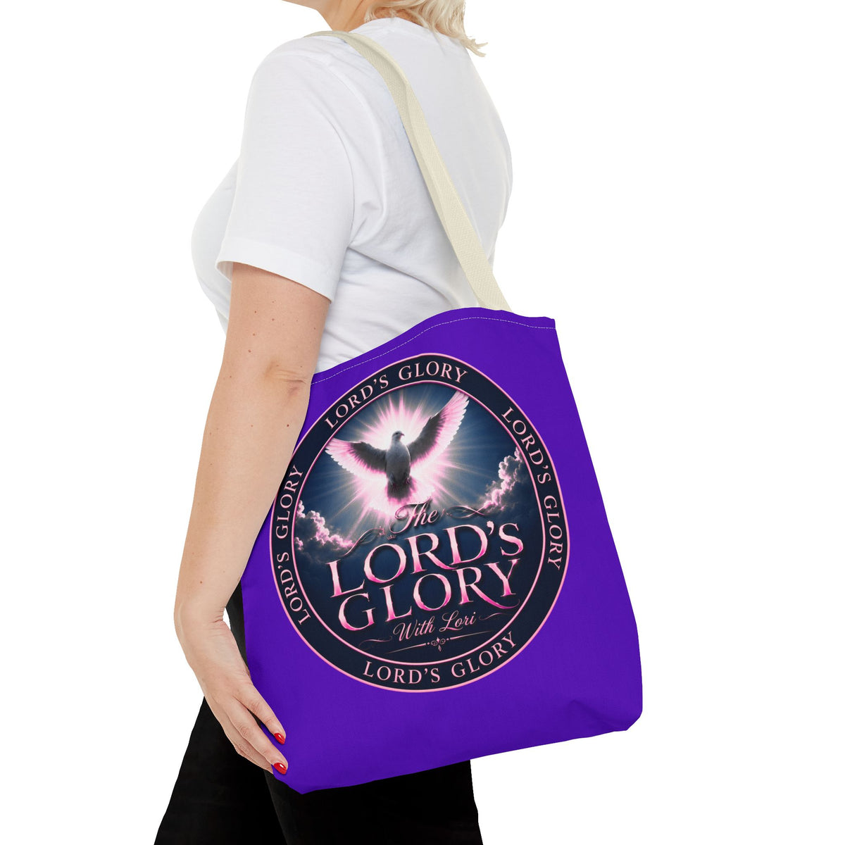 Inspirational 'The Lord's Glory with Lori' Tote Bag — Christian Faith AOP Shopper