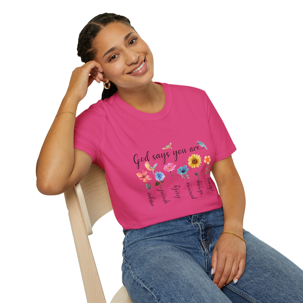 God Says You Are Loved Wildflower T-Shirt
