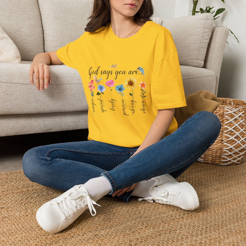 God Says You Are Loved Wildflower T-Shirt