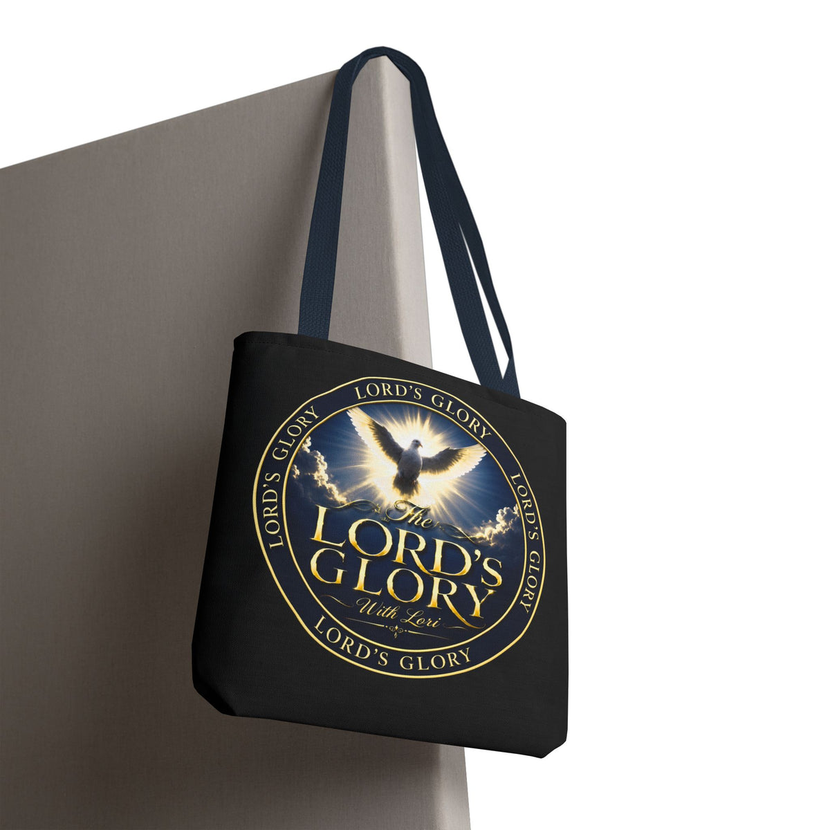 Tote Bag — "The Lord's Glory with Lori" Christian Dove Tote (Faith-Inspired Church Bag)