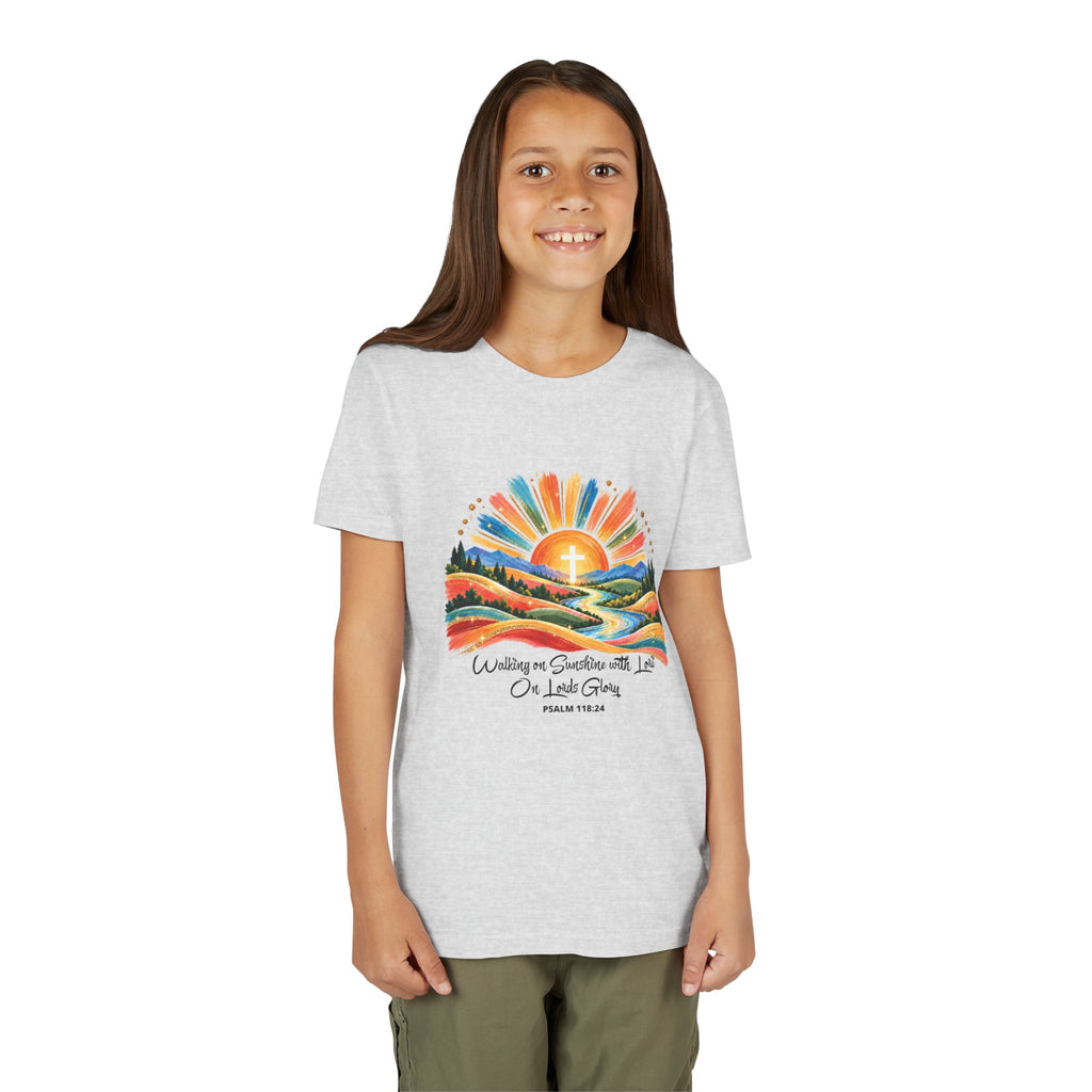 Youth Short Sleeve Tee – Walking On Sunshine with Lords Glory Design