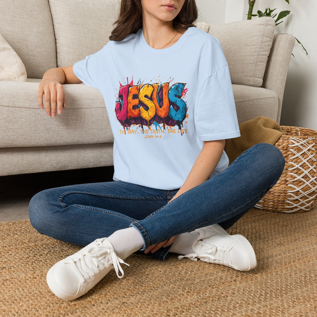 JESUS  Splash T-Shirt | Colorful Street Art Christian Tee