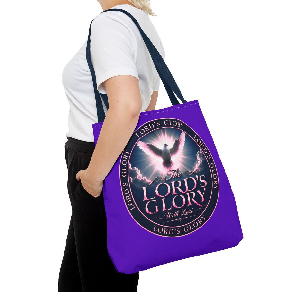 Inspirational 'The Lord's Glory with Lori' Tote Bag — Christian Faith AOP Shopper