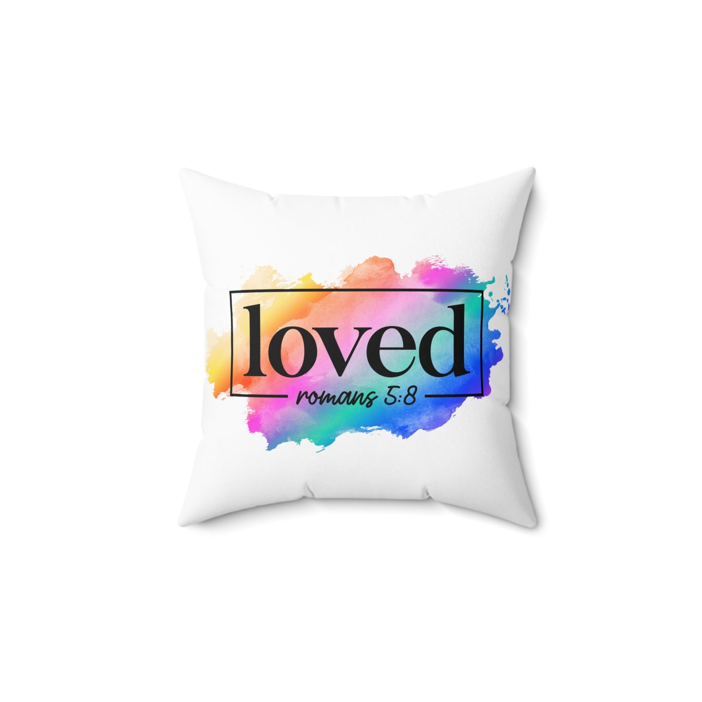 LOVED and BLESSED - Spun Polyester Square Pillow