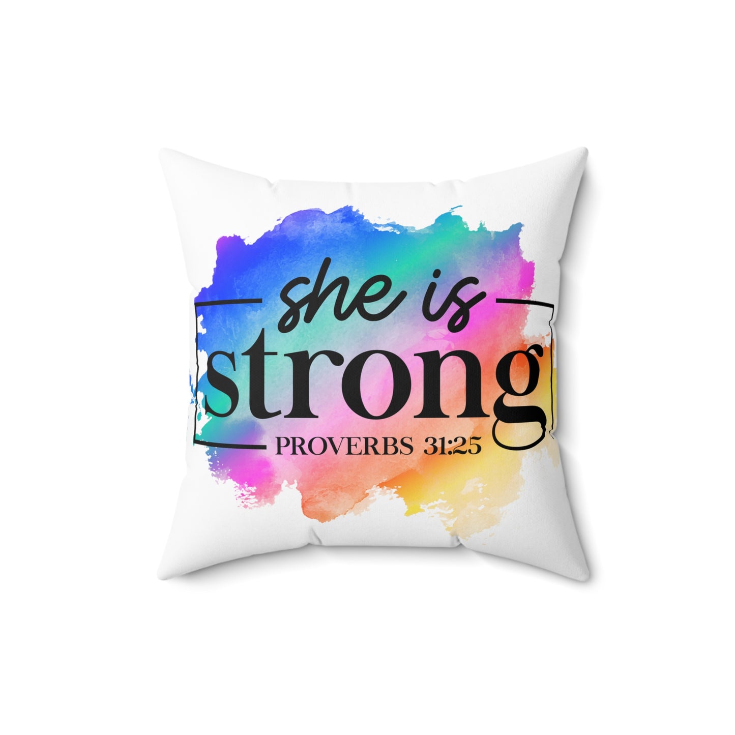 SHE is STRONG FEARLESS  - Spun Polyester Square Pillow