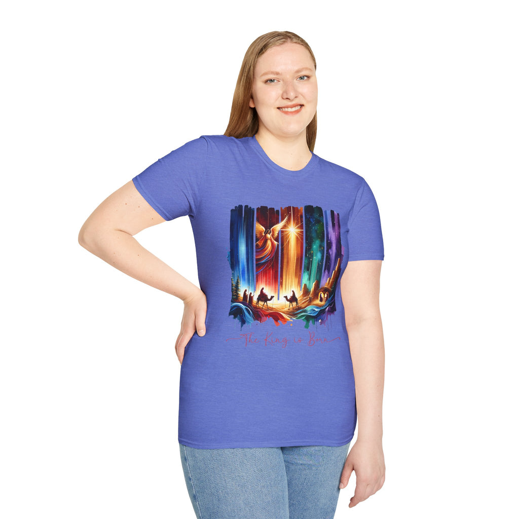 Vibrant Fantasy T-Shirt, Colorful Graphic Tee, Unisex Art Shirt, Great Gift for Fans, Unique Casual Wear, The King is Born Shirt