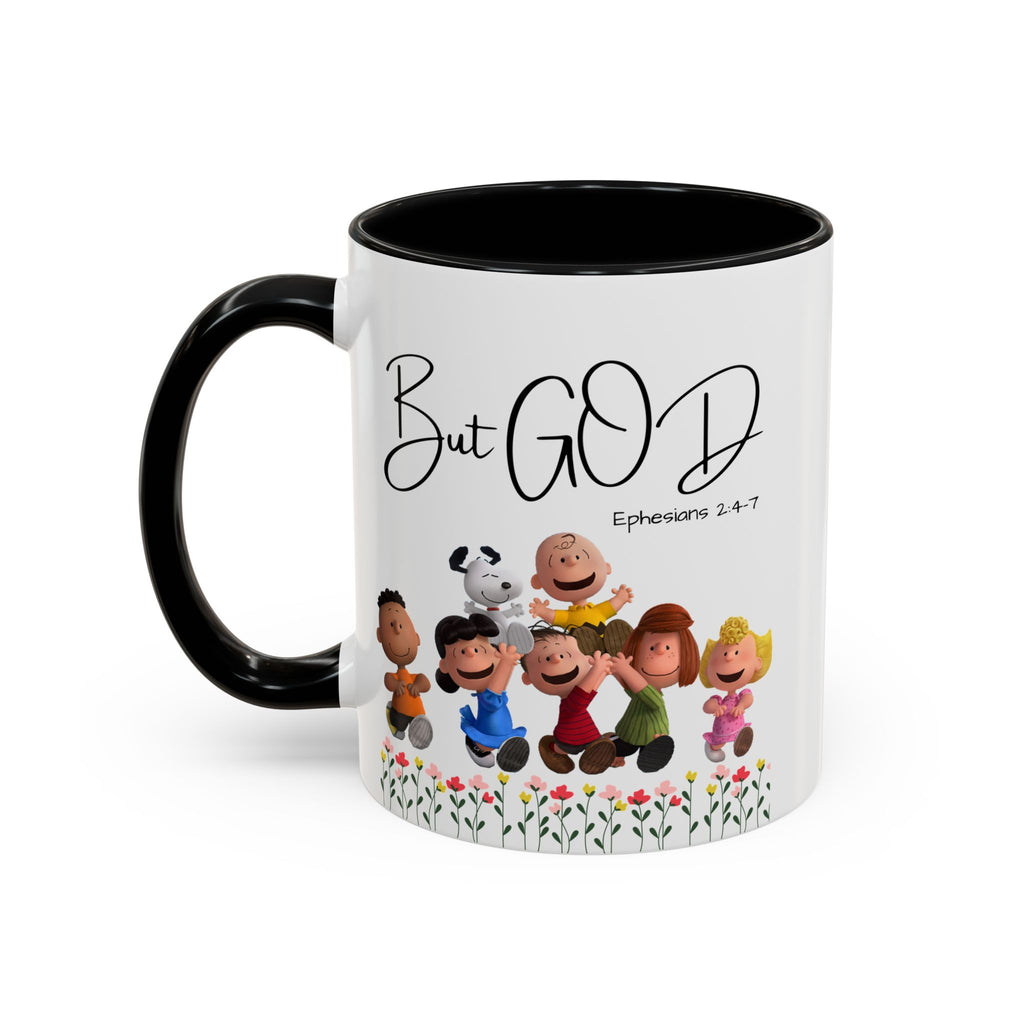 But God Scripture Coffee Mug — Genesis 50:20 Inspirational Heart Accent Mug (11/15oz)