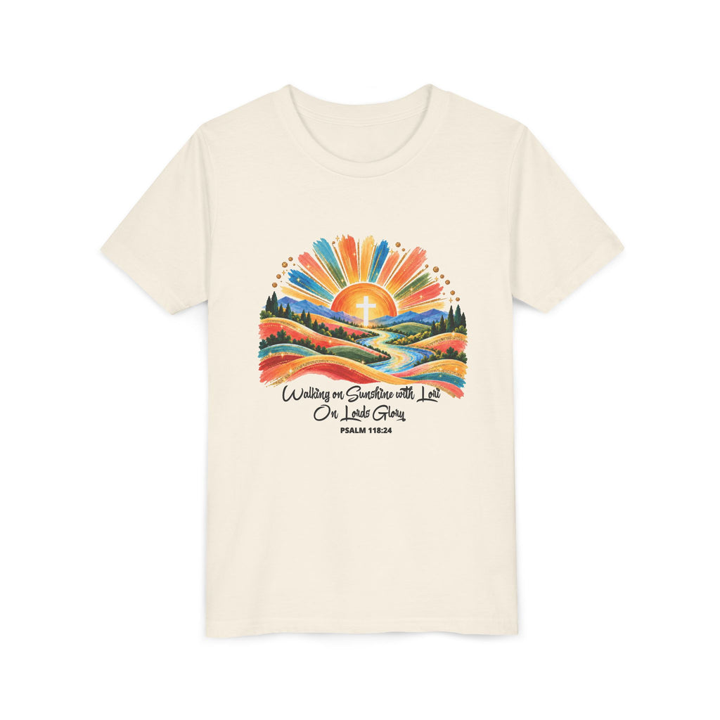 Youth Short Sleeve Tee – Walking On Sunshine with Lords Glory Design
