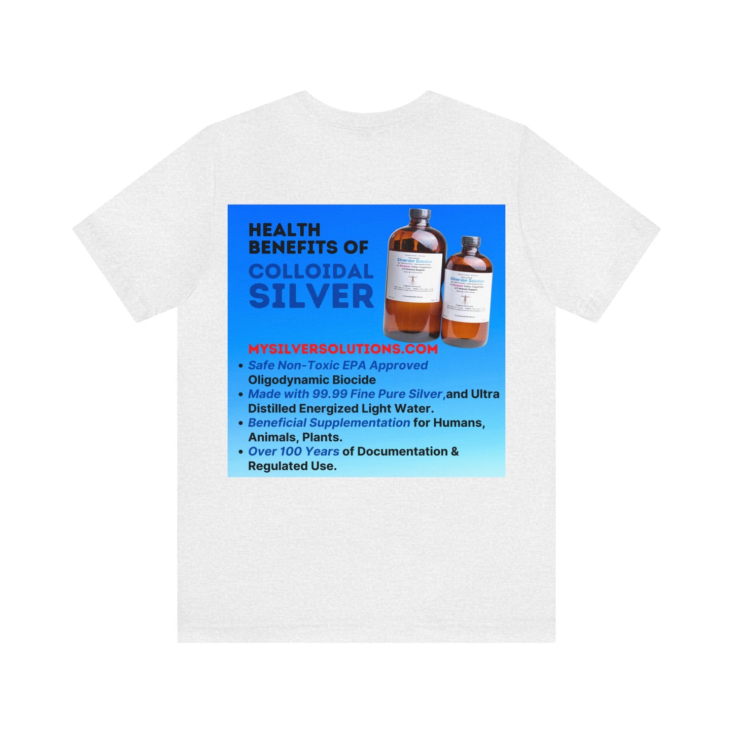 Colloidal Silver MySilverSolutions.com - Unisex Jersey Short Sleeve Tee