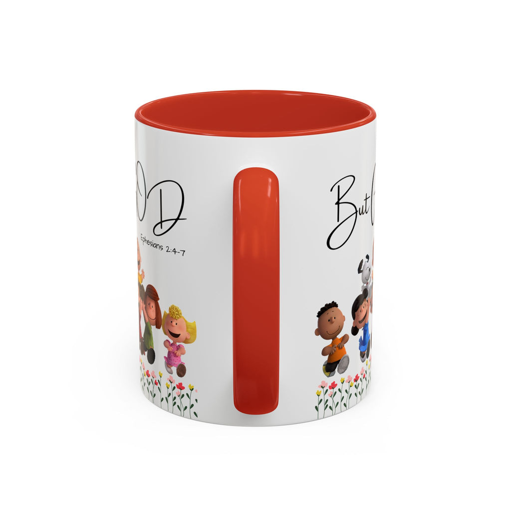 But God Scripture Coffee Mug — Genesis 50:20 Inspirational Heart Accent Mug (11/15oz)