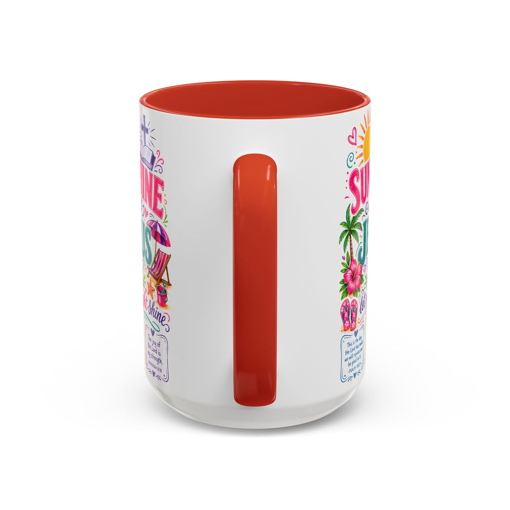 Sunshine and Jesus Coffee Mug — Faith-Inspired Beach Vibe Accent Mug (11/15oz)