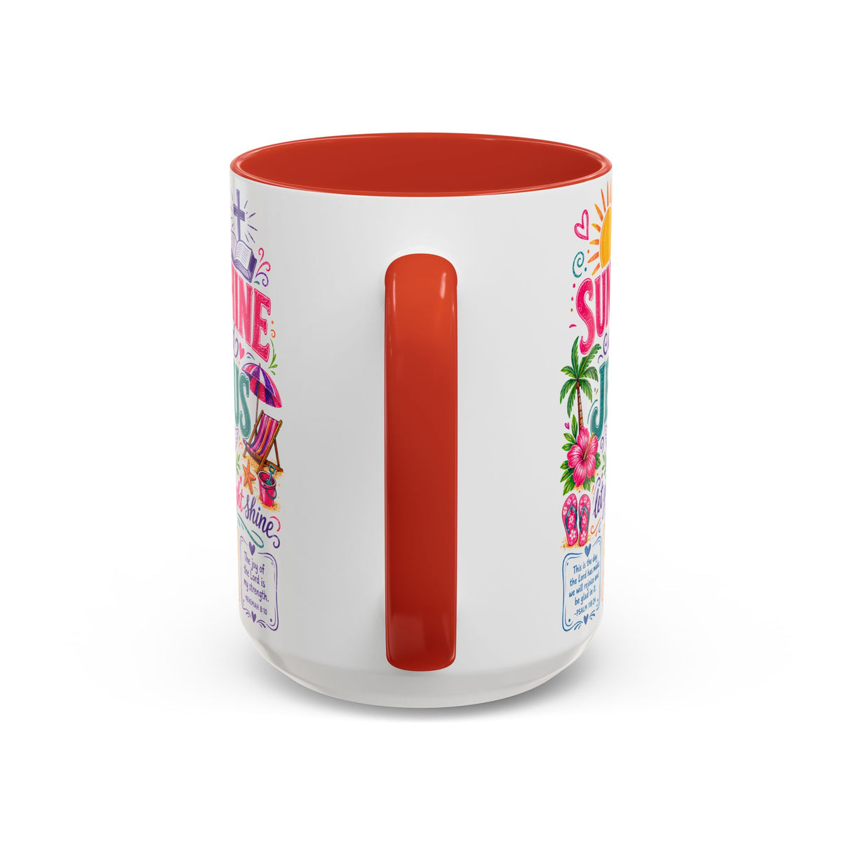 Sunshine and Jesus Coffee Mug — Faith-Inspired Beach Vibe Accent Mug (11/15oz)