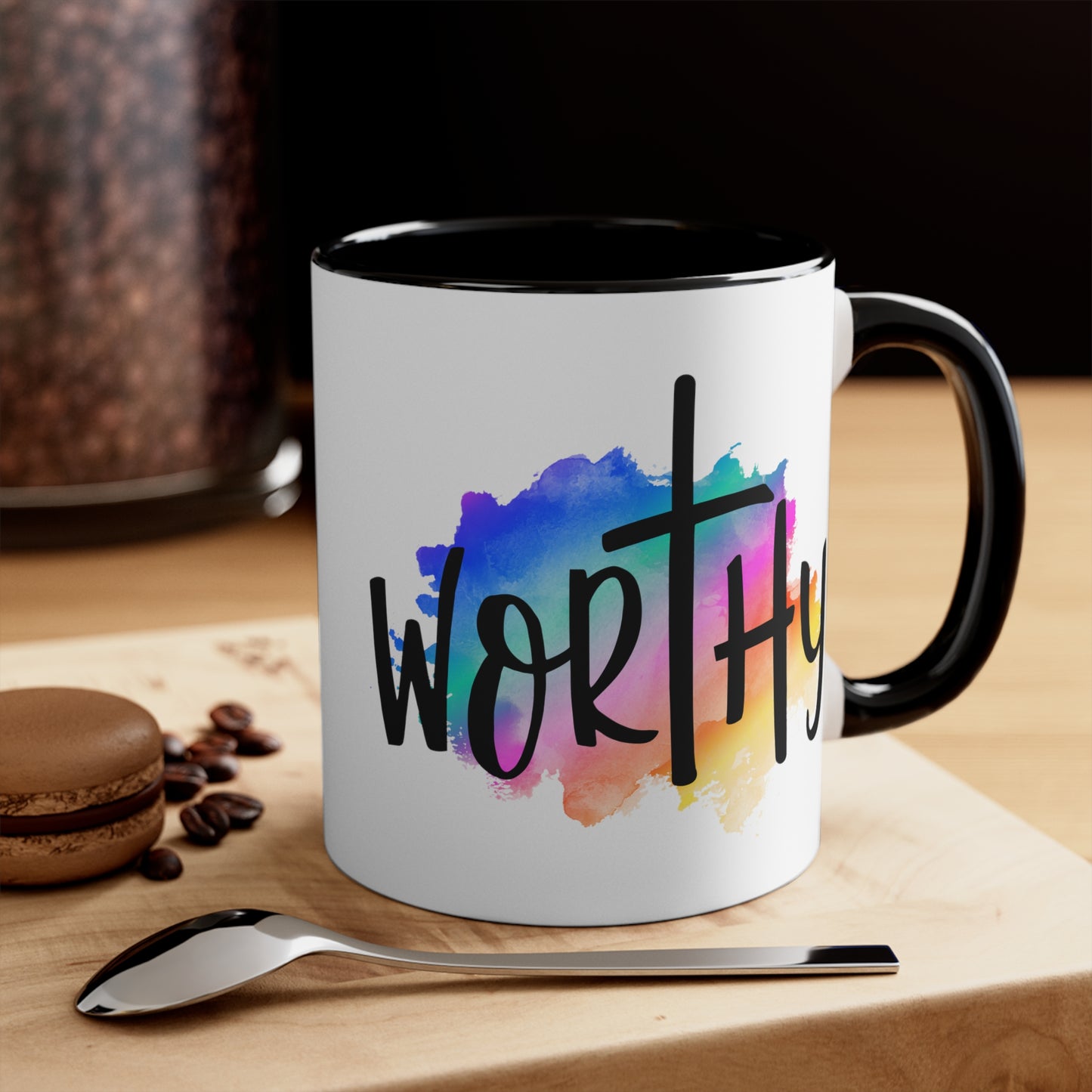 WORTHY - 5 Colors Accent Coffee Mug, 11oz