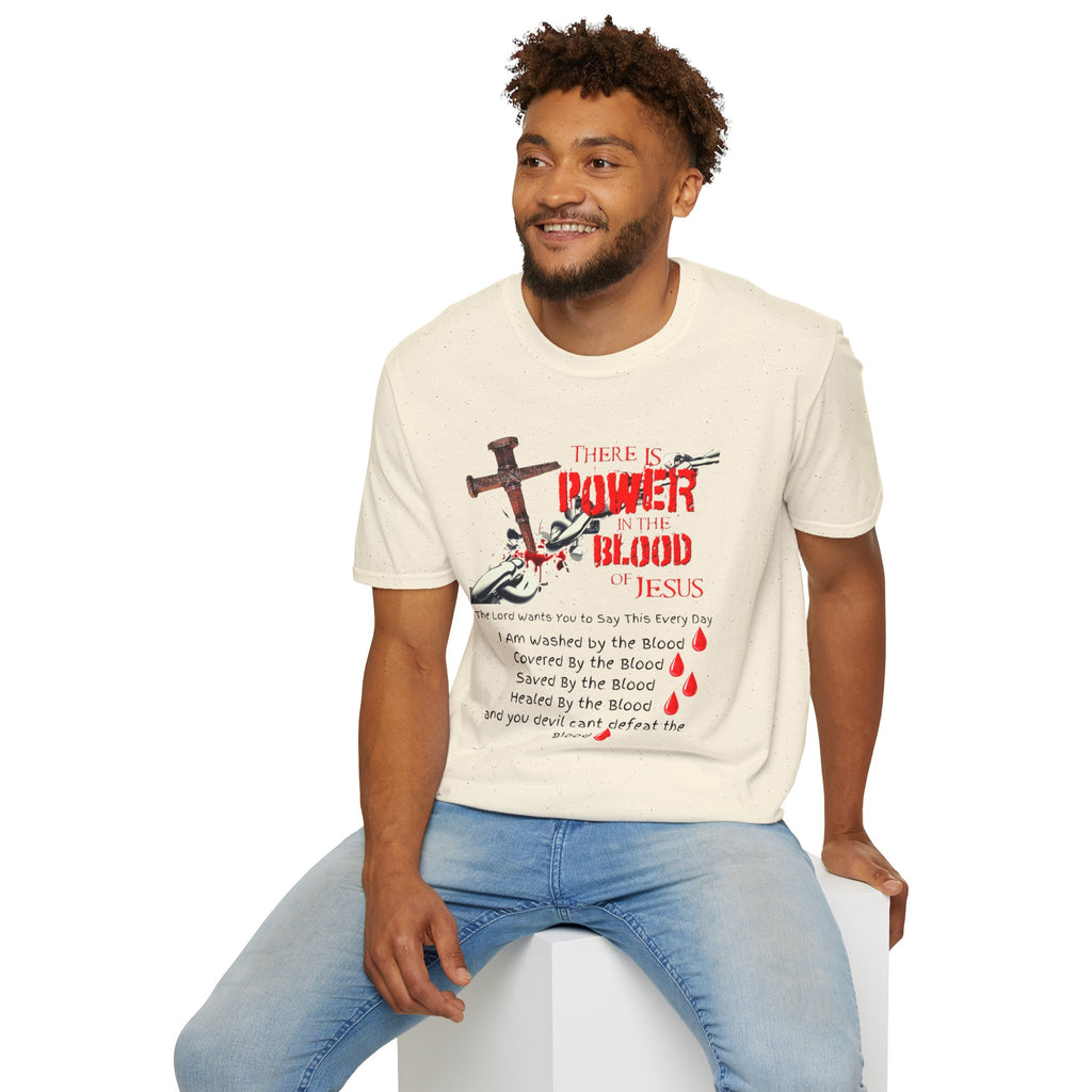Jesus Blood Cross T-Shirt — "There Is Power In The Blood of Jesus" Christian Tee