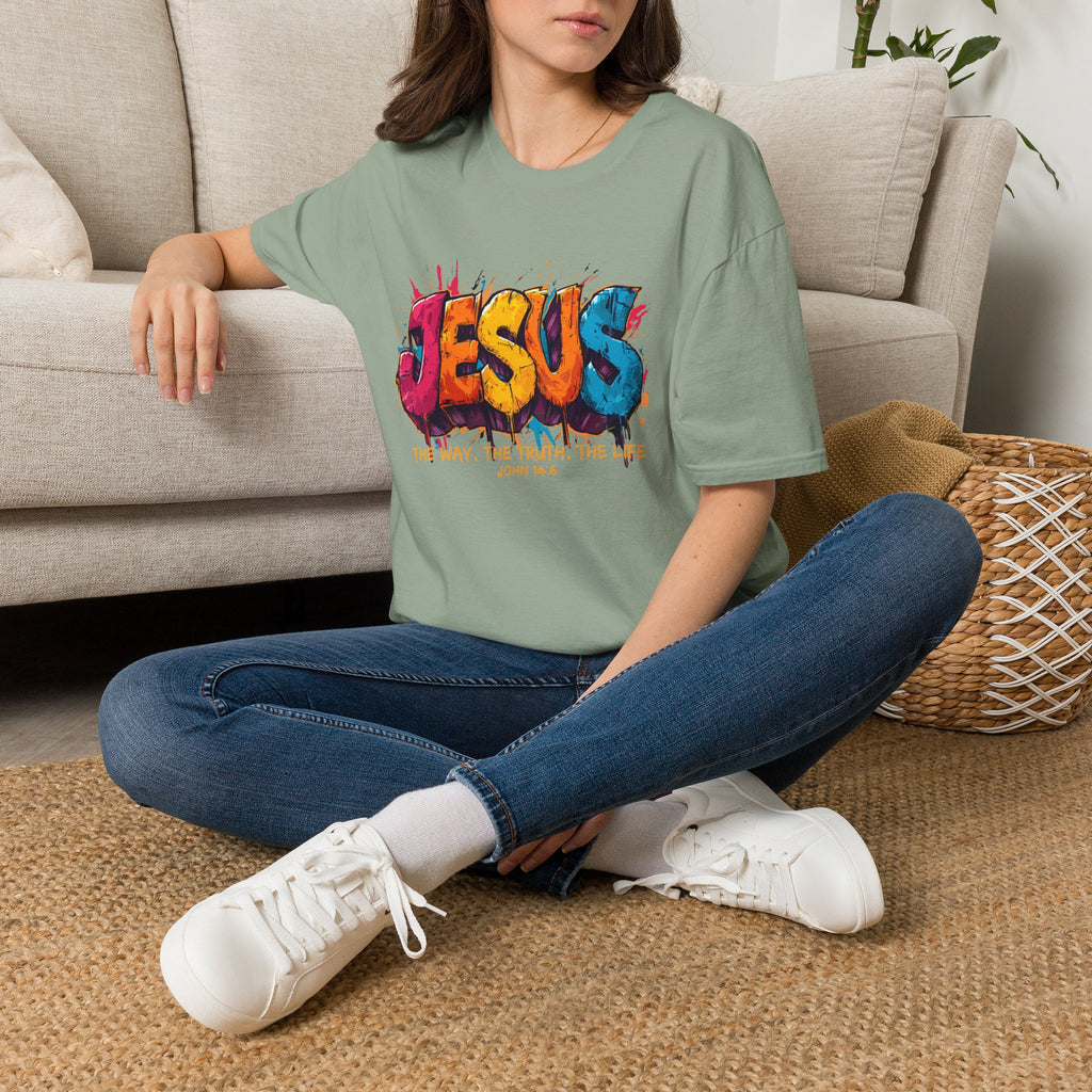 JESUS  Splash T-Shirt | Colorful Street Art Christian Tee