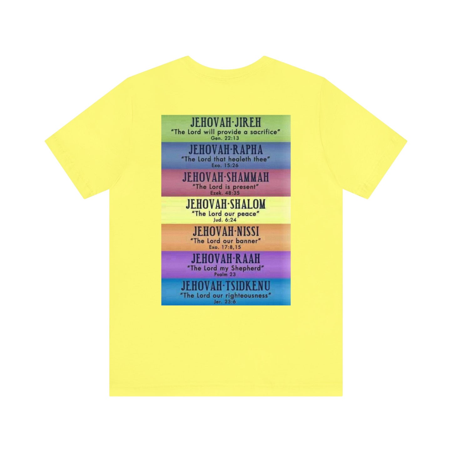 JEHOVAH's  names - Many Colors Unisex Jersey Short Sleeve Tee