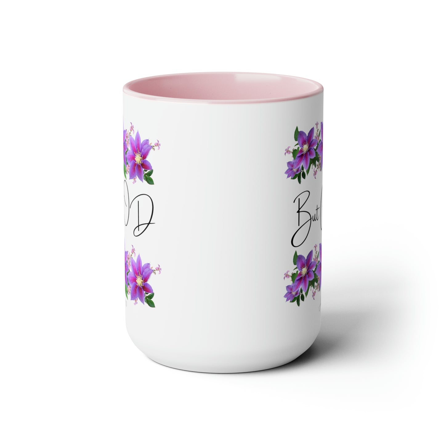 But GOD - Two-Tone Coffee Mugs, 15oz