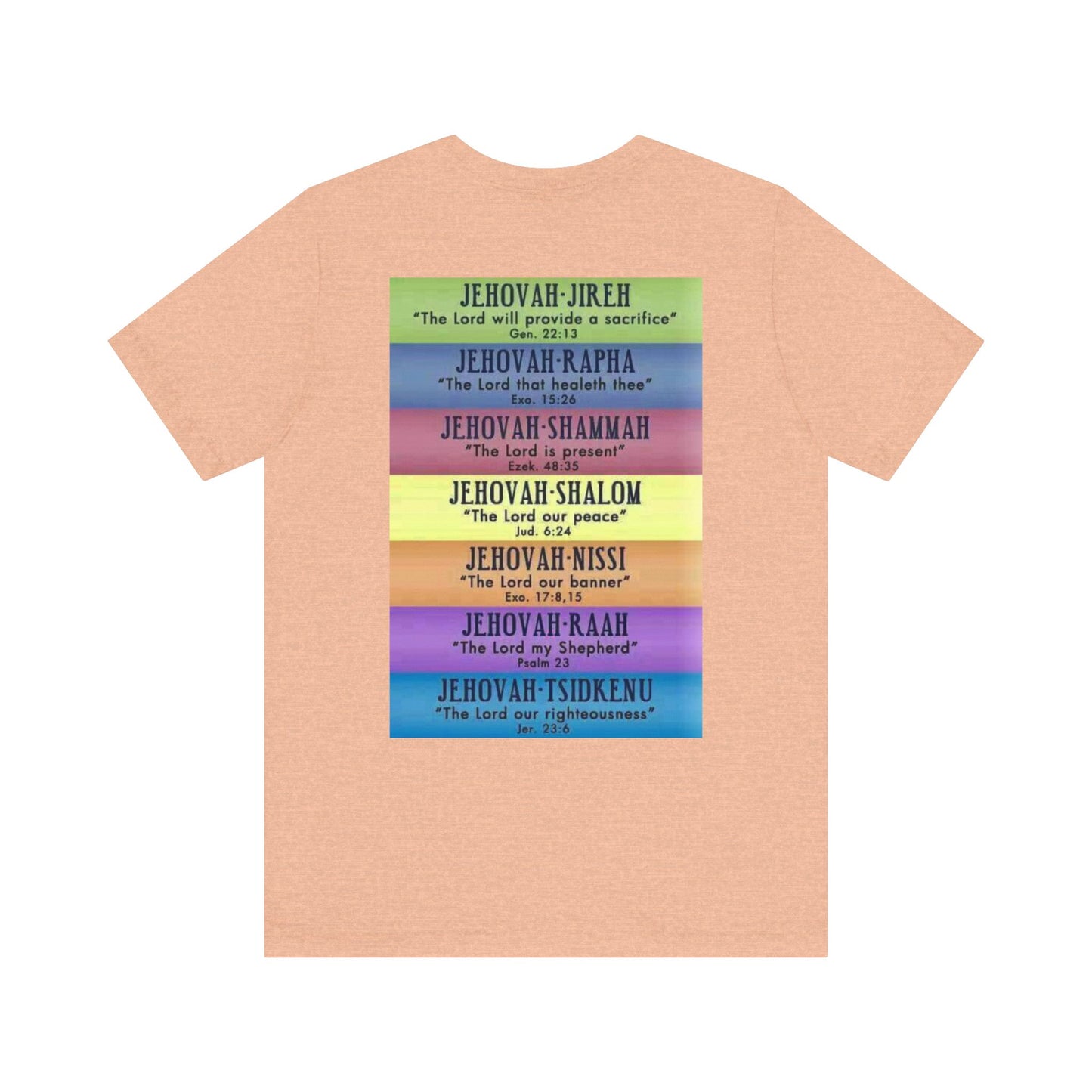 JEHOVAH's  names - Many Colors Unisex Jersey Short Sleeve Tee