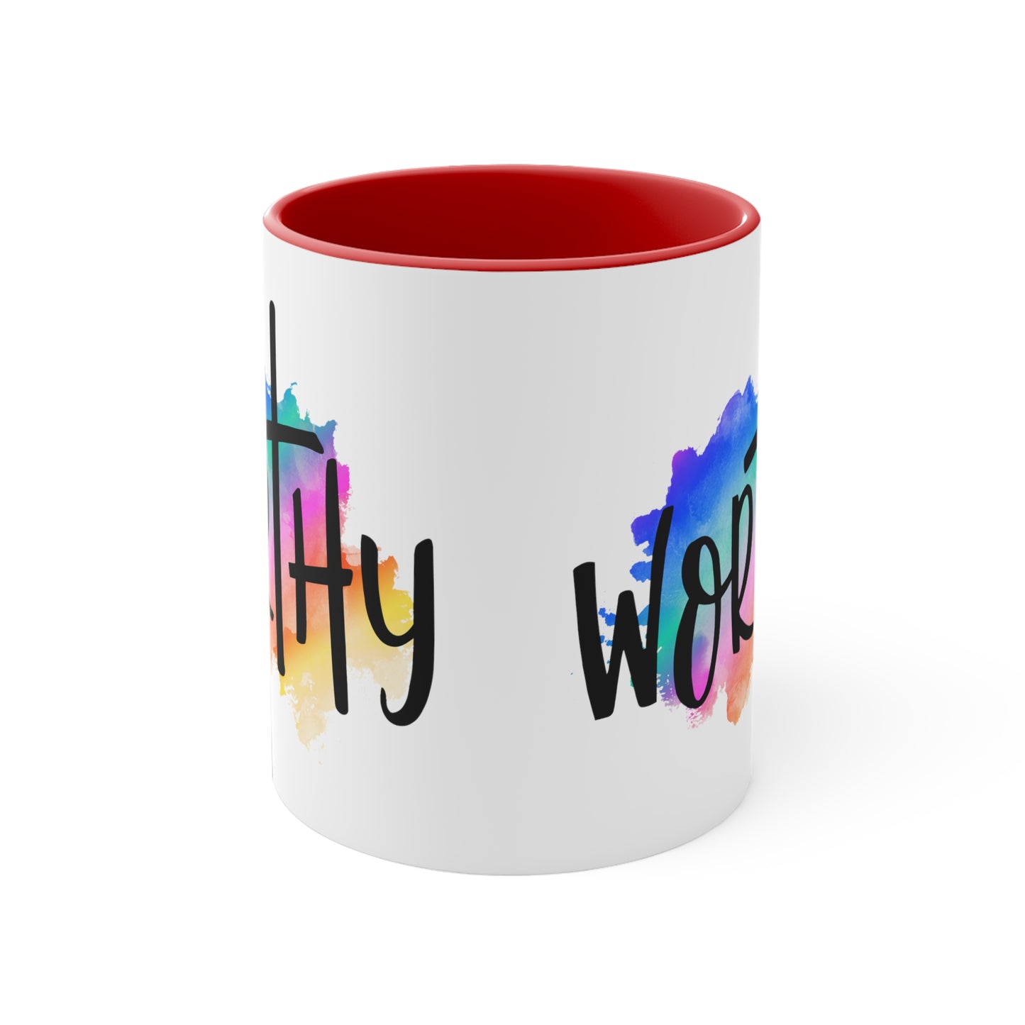 WORTHY - 5 Colors Accent Coffee Mug, 11oz