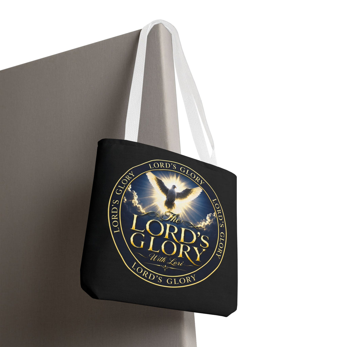 Tote Bag — "The Lord's Glory with Lori" Christian Dove Tote (Faith-Inspired Church Bag)