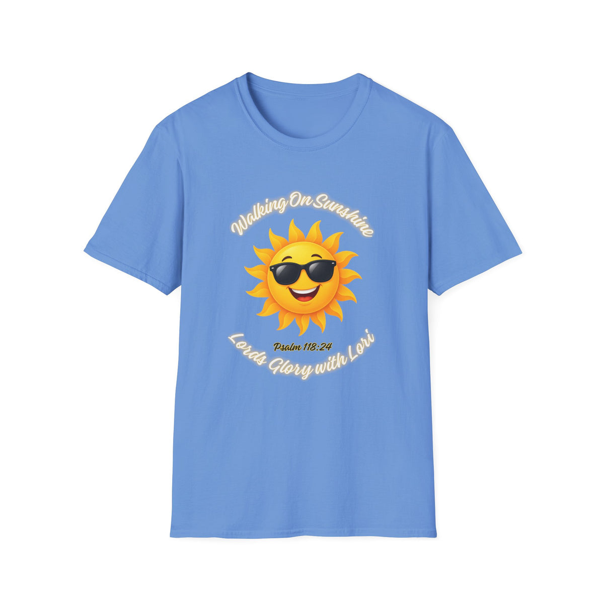 Sunshine Smiles T-Shirt — Sunglasses Sun with Psalm 118:24 Inspirational Tee
