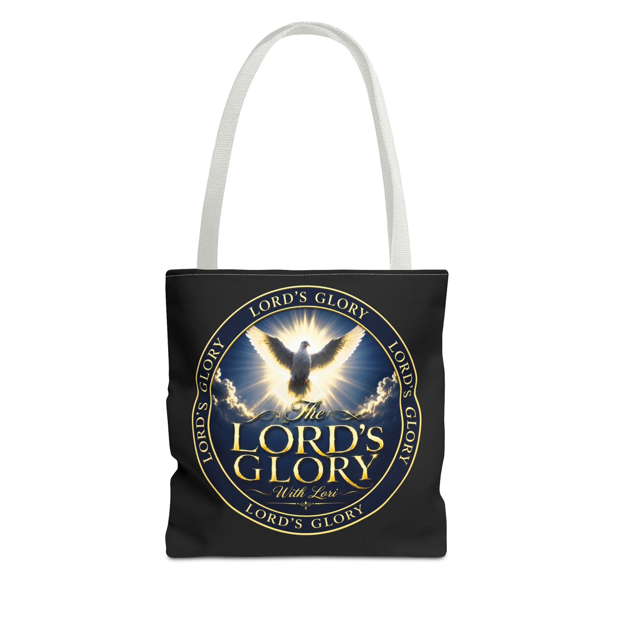 Tote Bag — "The Lord's Glory with Lori" Christian Dove Tote (Faith-Inspired Church Bag)