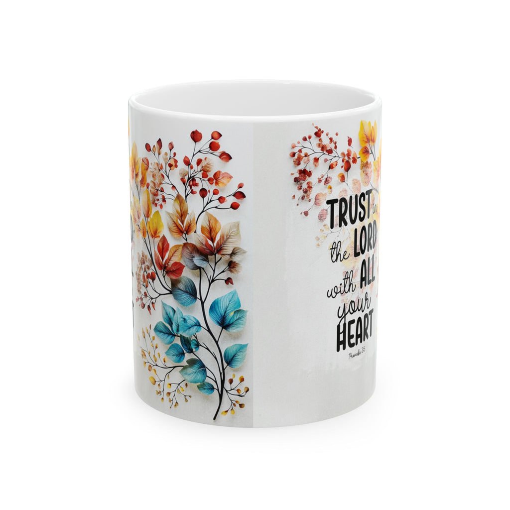 Trust in the Lord Scripture Mug | Floral Faith Coffee Cup