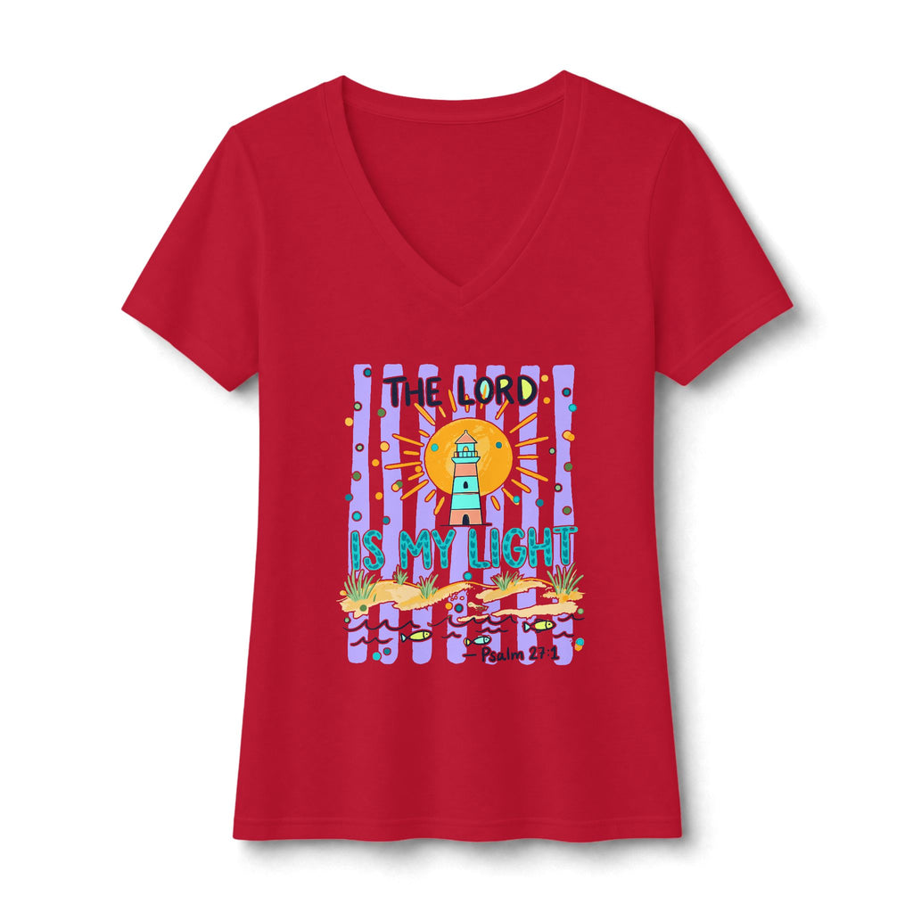 The Lord is my Light Women's Ideal V-Neck Tee