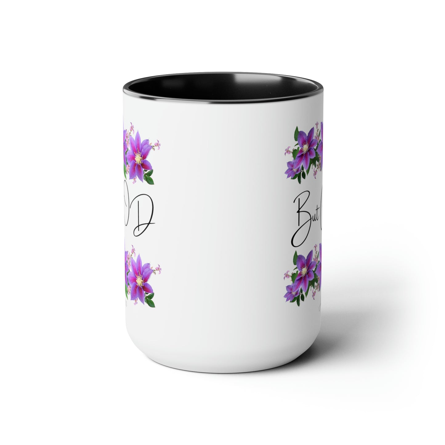 But GOD - Two-Tone Coffee Mugs, 15oz