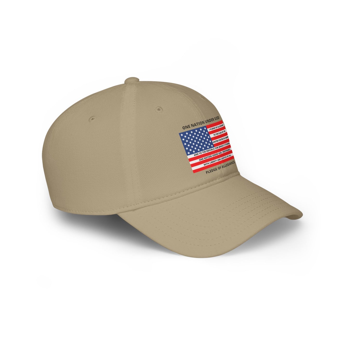 Pledge of Allegiance One Nation under GOD! Low Profile Baseball Cap