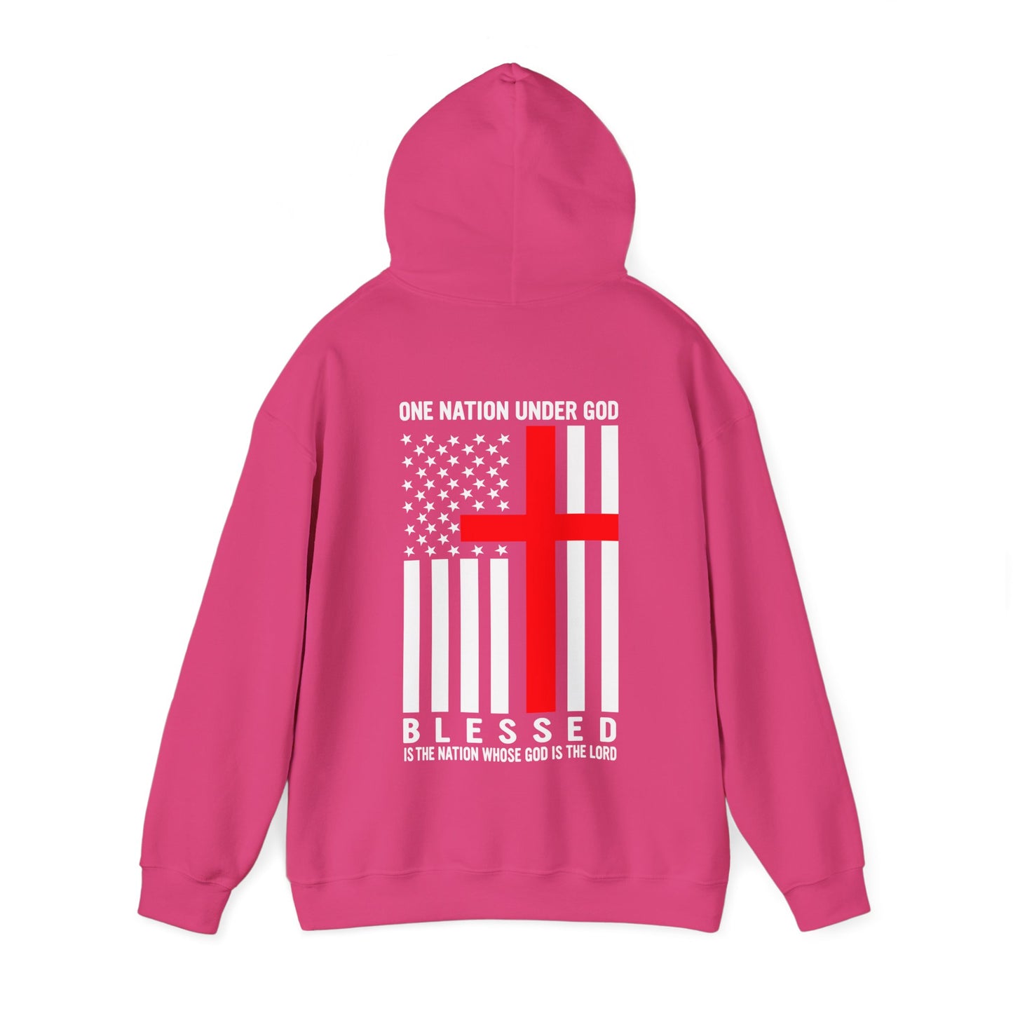 One Nation Under GOD - (Printed Both Sides) Unisex Heavy Blend Hooded Sweatshirt