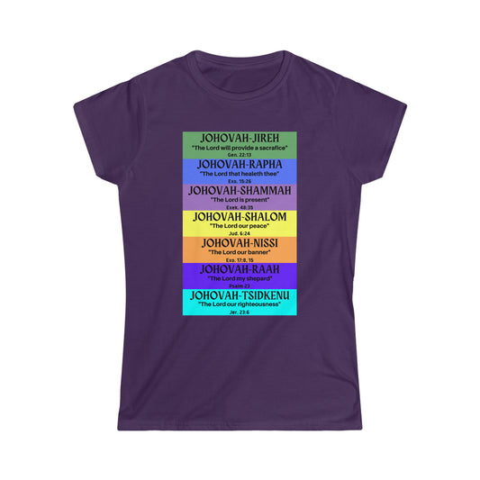 JEHOVAH's names - Women's Softstyle Tee (Many  Colors)