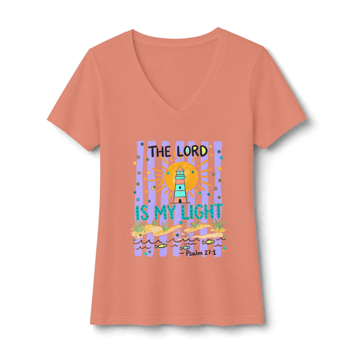 The Lord is my Light Women's Ideal V-Neck Tee