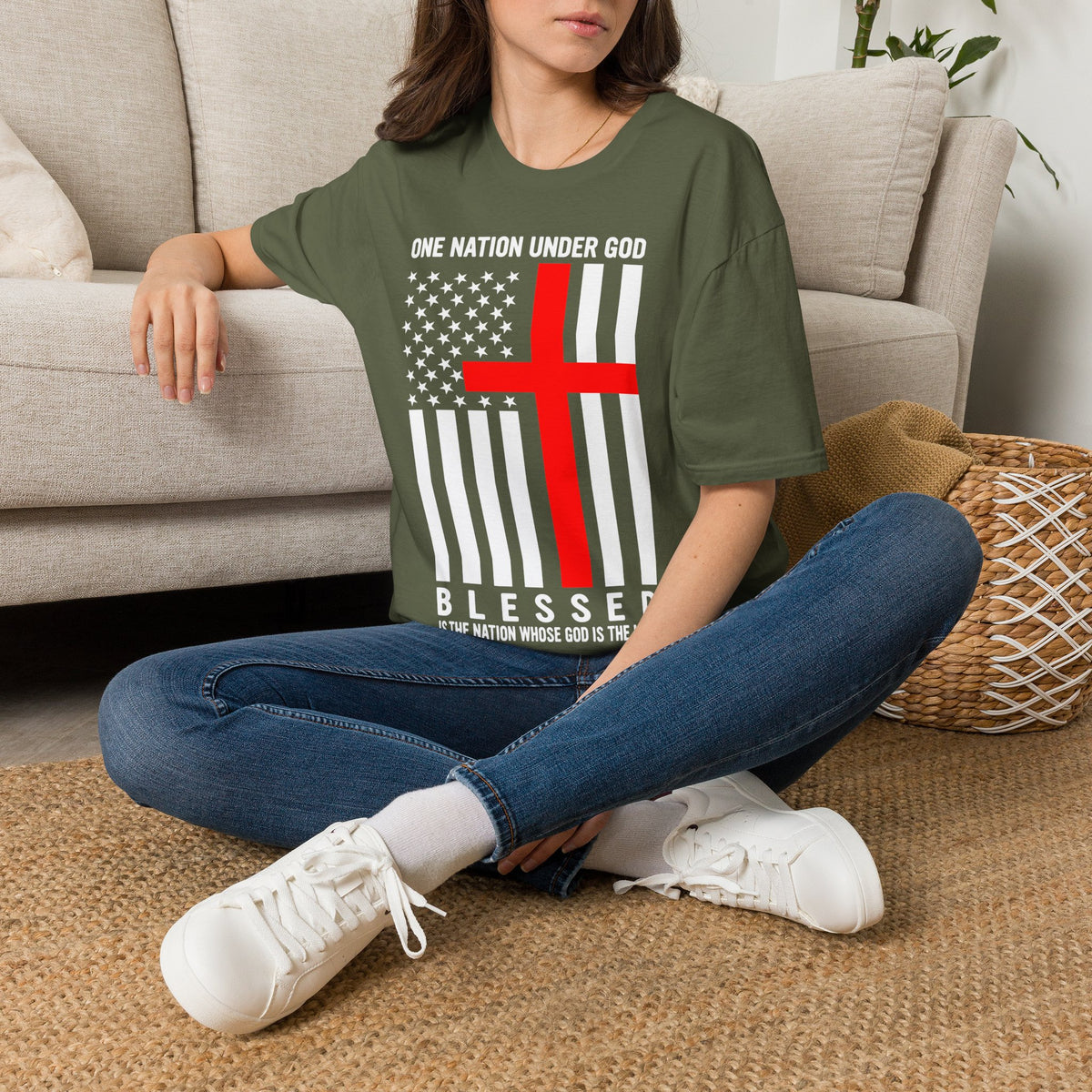 One Nation Under GOD - Mens Womans Softstyle T-Shirt