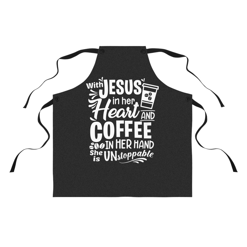 JESUS and Coffee - Apron Black #Coffee